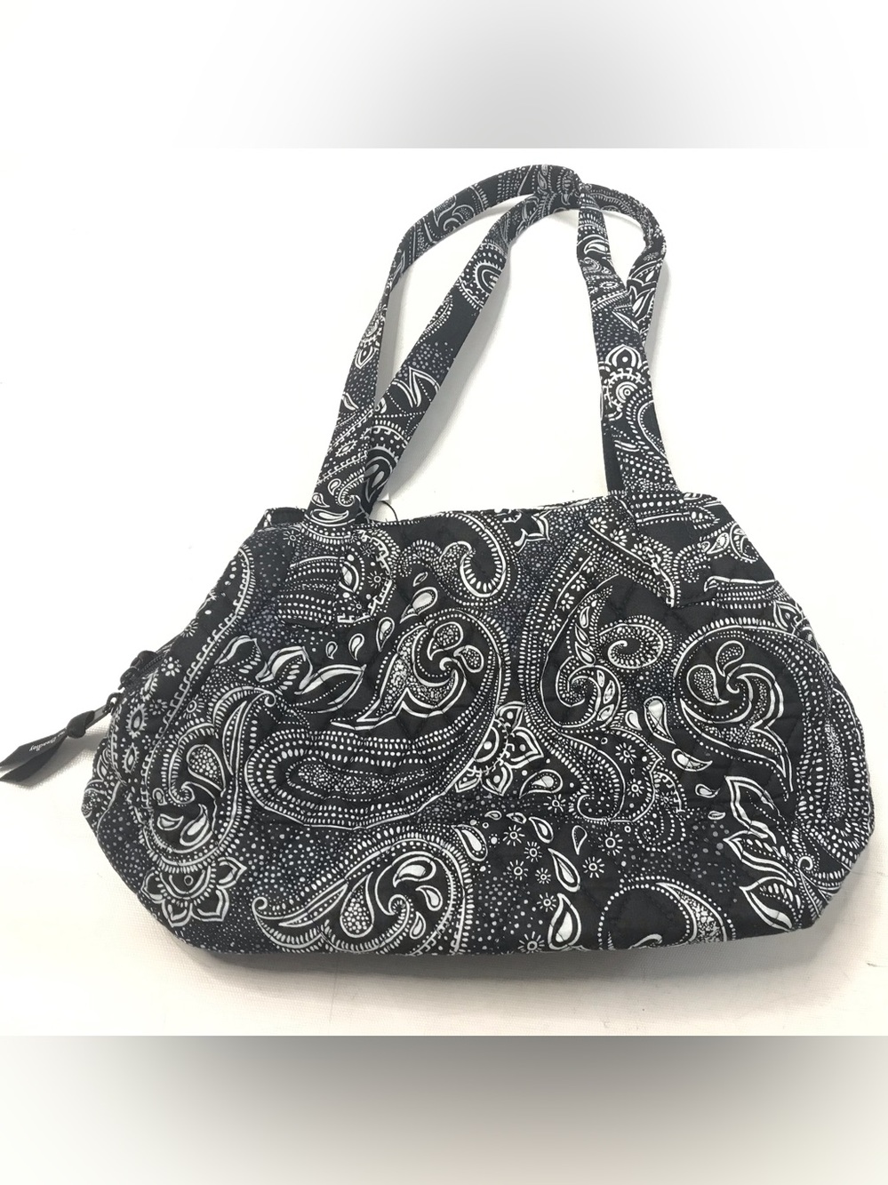 Vera Bradley Triple Compartment Shoulder Bag Stellar Paisley Black Women’s New